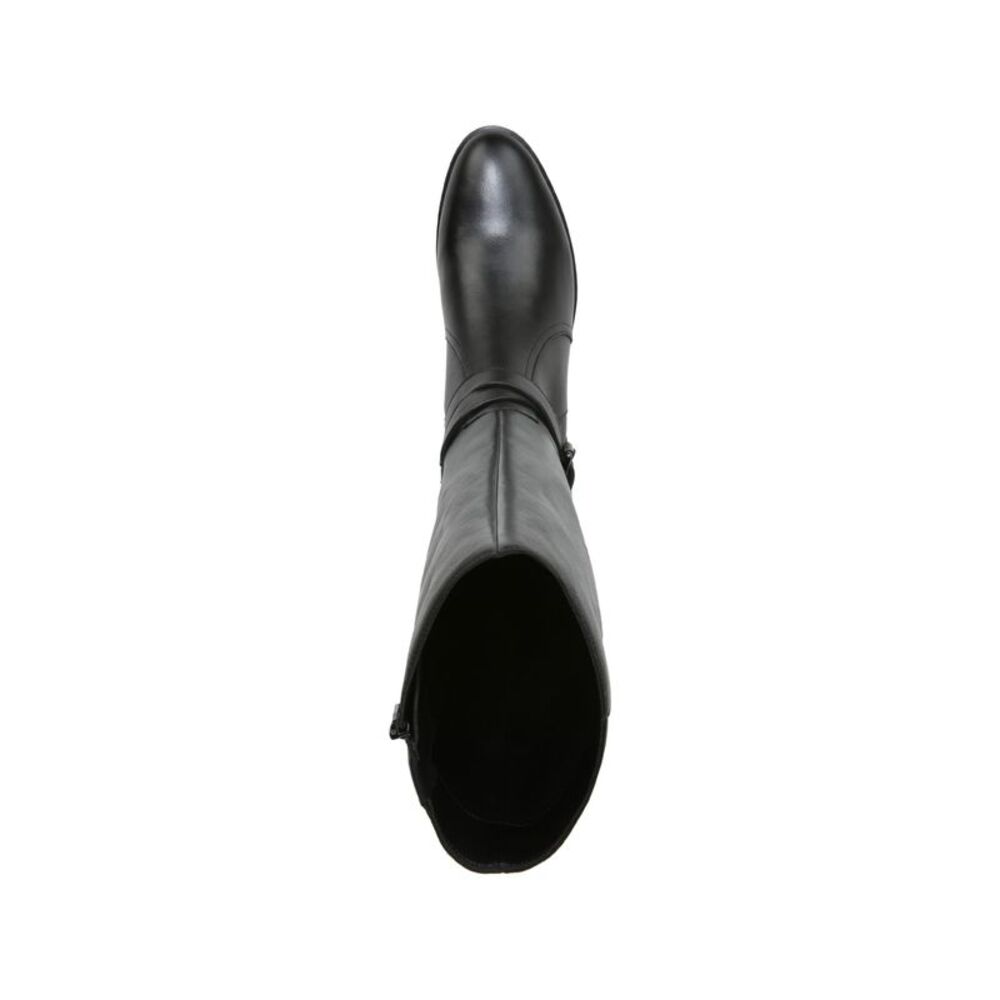 NATURALIZER Womens Black WrapaBuckled Rena Almond Leather Riding Boot 10 M - Picture 3 of 4